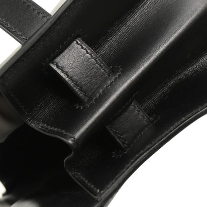 Hermes Black Box Calf Kelly 32 Sellier Handbag