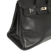 Hermes 2006 Black Evercalf Birkin 35 Handbag
