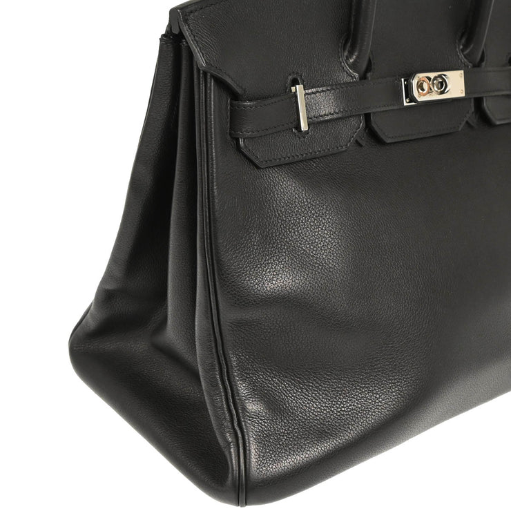 Hermes 2006 Black Evercalf Birkin 35 Handbag