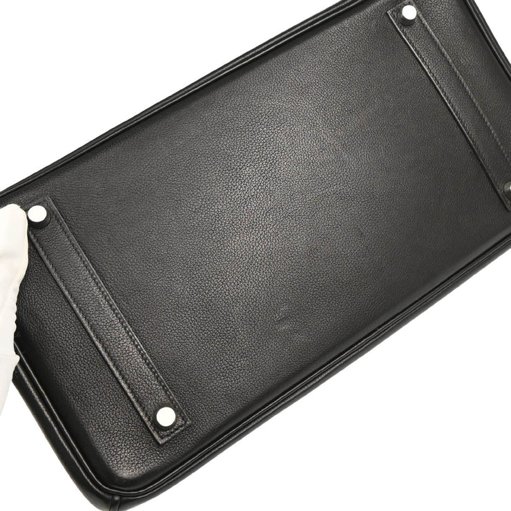 Hermes 2006 Black Evercalf Birkin 35 Handbag