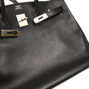 Hermes 2006 Black Evercalf Birkin 35 Handbag