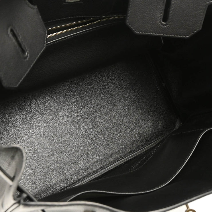 Hermes 2006 Black Evercalf Birkin 35 Handbag