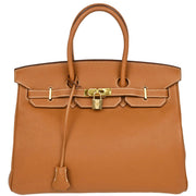 Hermes 2005 Gold Togo Birkin 35 Handbag