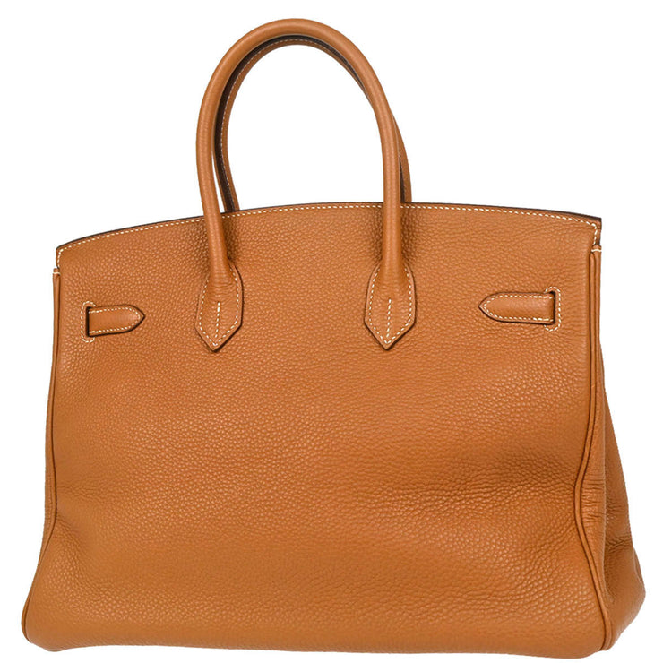 Hermes 2005 Gold Togo Birkin 35 Handbag