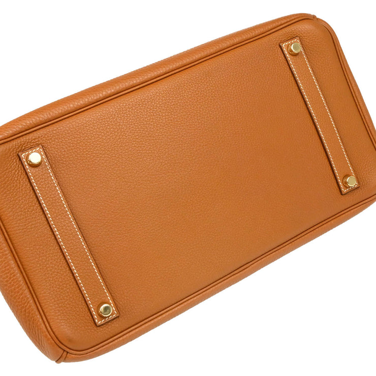 Hermes 2005 Gold Togo Birkin 35 Handbag