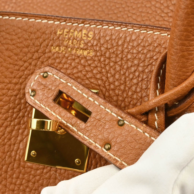 Hermes 2005 Gold Togo Birkin 35 Handbag