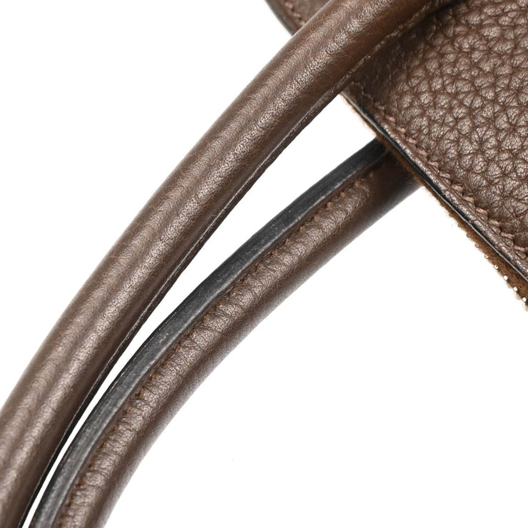 Hermes 1999 Chocolat Taurillon Clemence Bolide 31 2way Shoulder Handbag