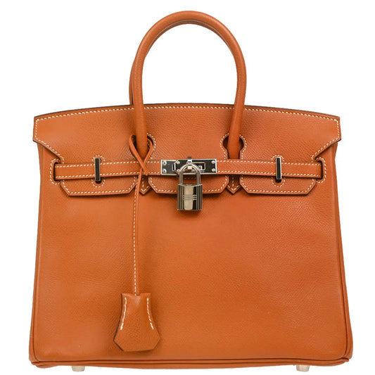 Hermes Gold Epsom Birkin 25 Handbag