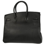 Hermes 2002 Black Ardennes Birkin 35 Handbag