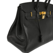 Hermes 2002 Black Ardennes Birkin 35 Handbag