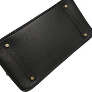 Hermes 2002 Black Ardennes Birkin 35 Handbag