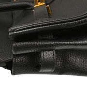Hermes 2002 Black Ardennes Birkin 35 Handbag