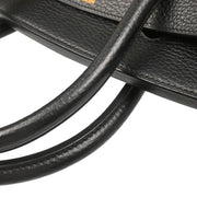 Hermes 2002 Black Ardennes Birkin 35 Handbag