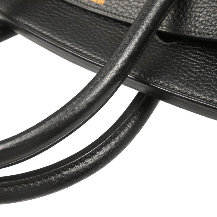 Hermes 2002 Black Ardennes Birkin 35 Handbag