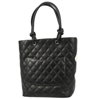 Chanel Black Calfskin Cambon Ligne Tote Handbag