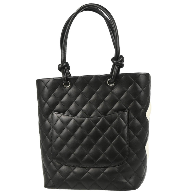 Chanel 2006-2008 Black Calfskin Cambon Ligne Tote Handbag
