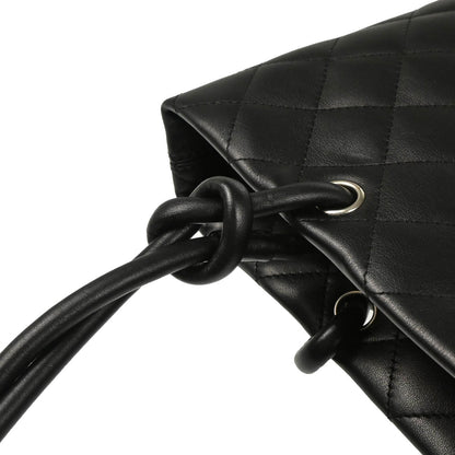 Chanel Black Calfskin Cambon Ligne Tote Handbag