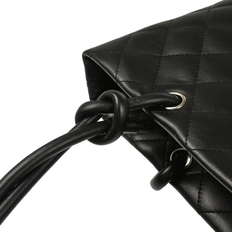 Chanel 2006-2008 Black Calfskin Cambon Ligne Tote Handbag