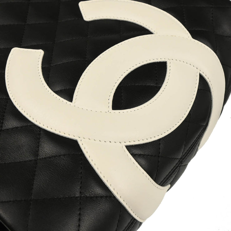 Chanel 2006-2008 Black Calfskin Cambon Ligne Tote Handbag