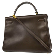 Hermes 1999 Ebene Courchevel Kelly 32 Retourne 2way Shoulder Handbag