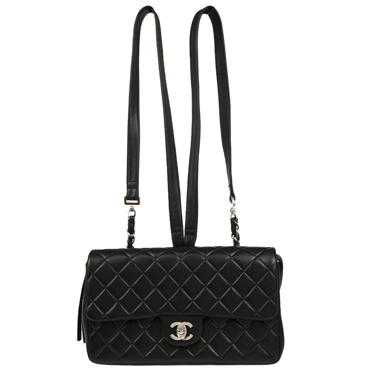Chanel 1996-1997 Black Lambskin Backpack