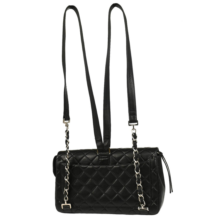 Chanel 1996-1997 Black Lambskin Backpack
