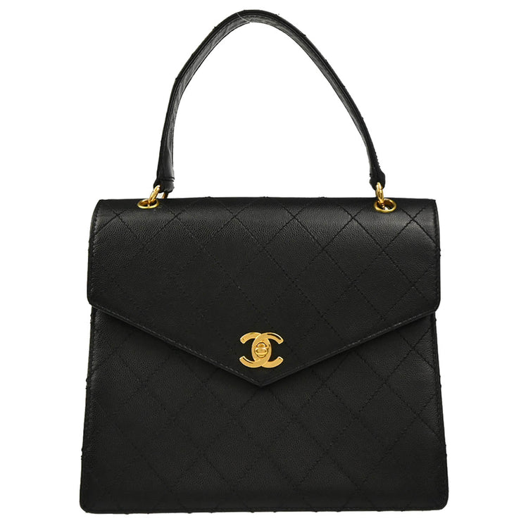 Chanel 1997-1999 Black Caviar Handbag