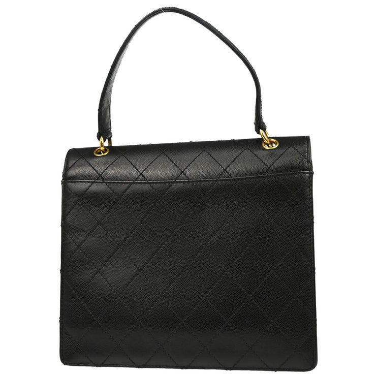 Chanel 1997-1999 Black Caviar Handbag