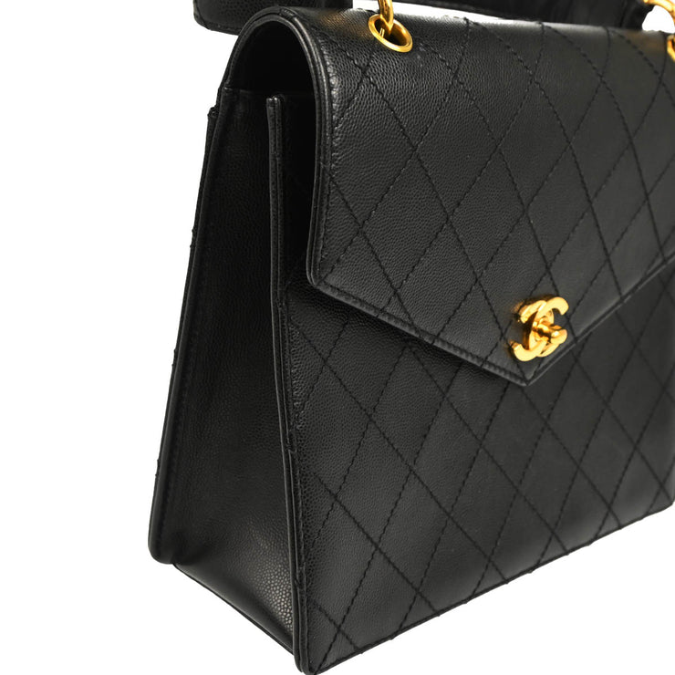 Chanel 1997-1999 Black Caviar Handbag