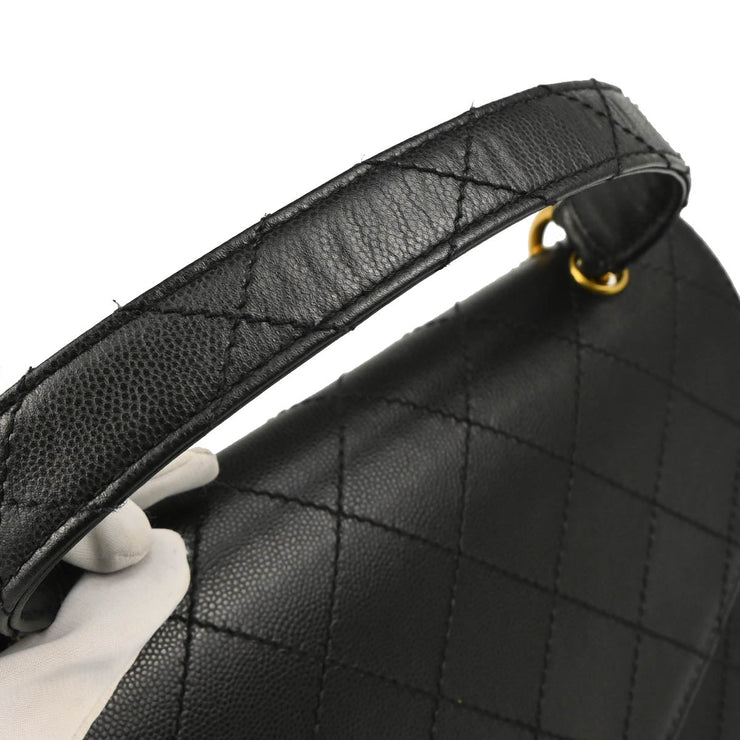 Chanel 1997-1999 Black Caviar Handbag