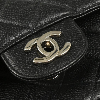 Chanel Black Caviar Double Sided Classic Flap Shoulder Bag