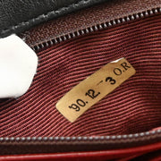 Chanel 1989-1991 Black Lambskin Classic Square Flap Shoulder Bag