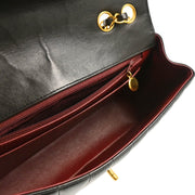 Chanel 1991-1994 Black Lambskin Chevron Shoulder Bag