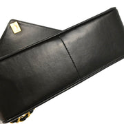 Chanel 1991-1994 Black Lambskin Chevron Shoulder Bag
