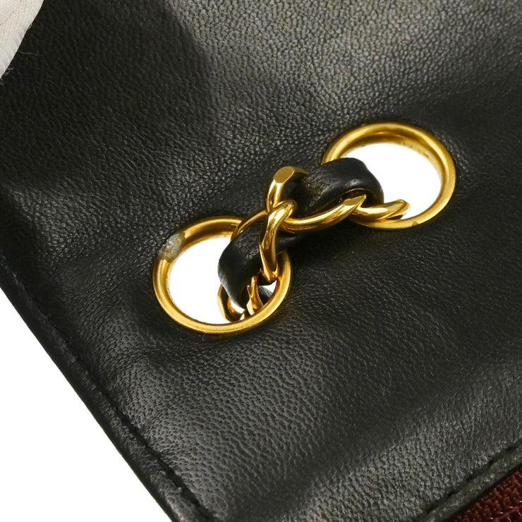 Chanel 1991-1994 Black Lambskin Chevron Shoulder Bag
