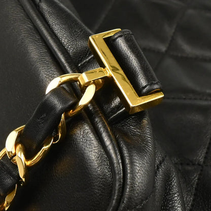 Chanel Black Lambskin Drawstring Backpack