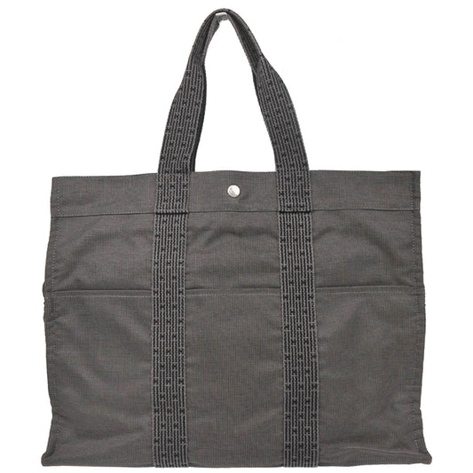 Hermes Gray Canvas Herline Tote GM Handbag