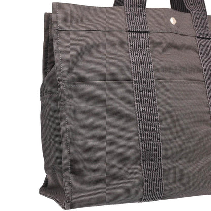 Hermes Gray Canvas Herline Tote GM Handbag