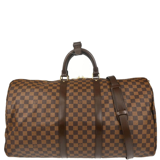 Louis Vuitton Damier Keepall Bandouliere 55 Duffle Bag N41414