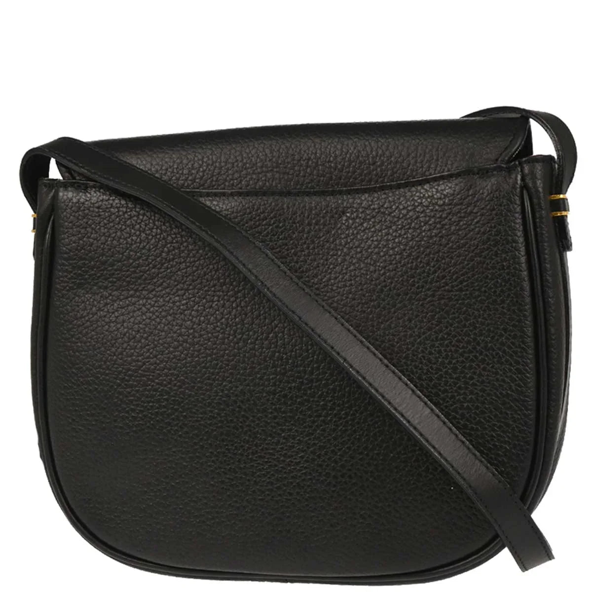 Burberrys Black Leather Crossbody Shoulder Bag
