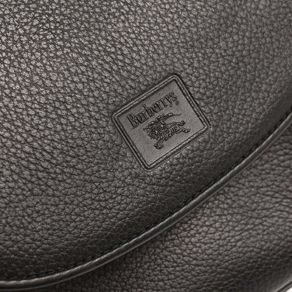 Burberrys Black Leather Crossbody Shoulder Bag