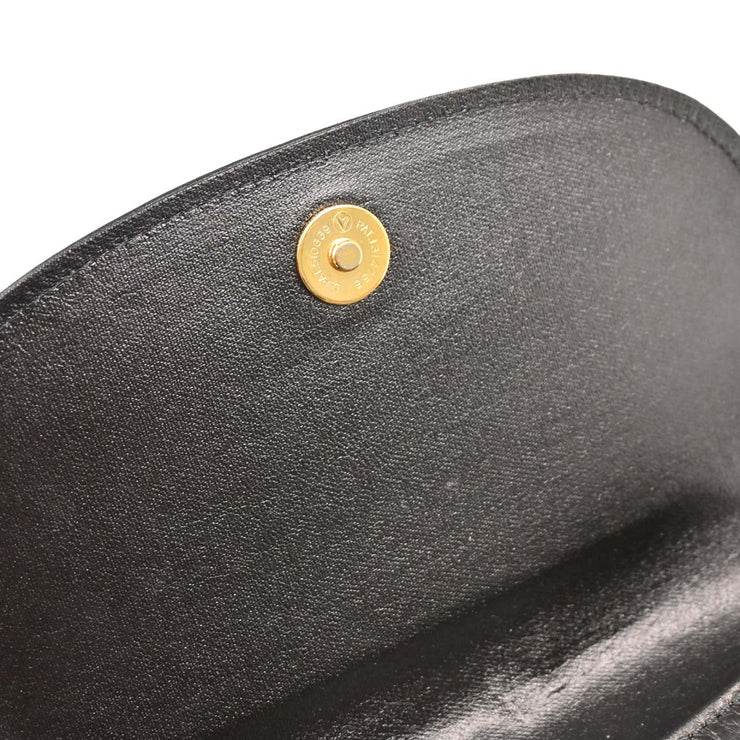 Burberrys Black Leather Crossbody Shoulder Bag