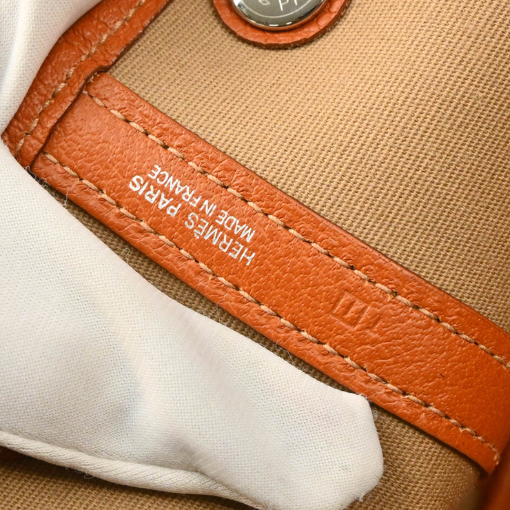 Hermes 2005 Orange Officier Garden Party 30 TPM Tote Handbag