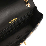 Chanel 2005-2006 Black Calfskin Wild Stitch Straight Flap Shoulder Bag