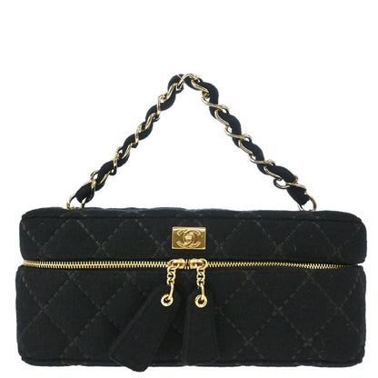 Chanel Black Woo Wild Stitch Vanity Handbag