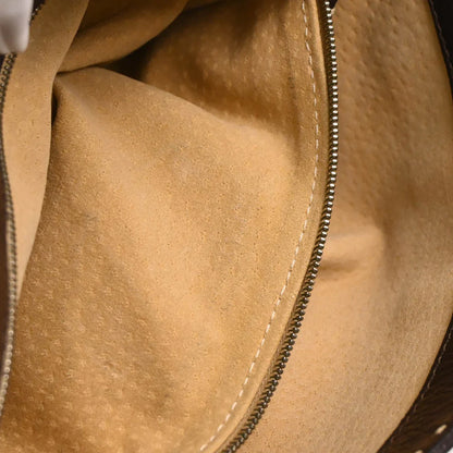 Fendi Brown Leather Stitch Baguette Handbag