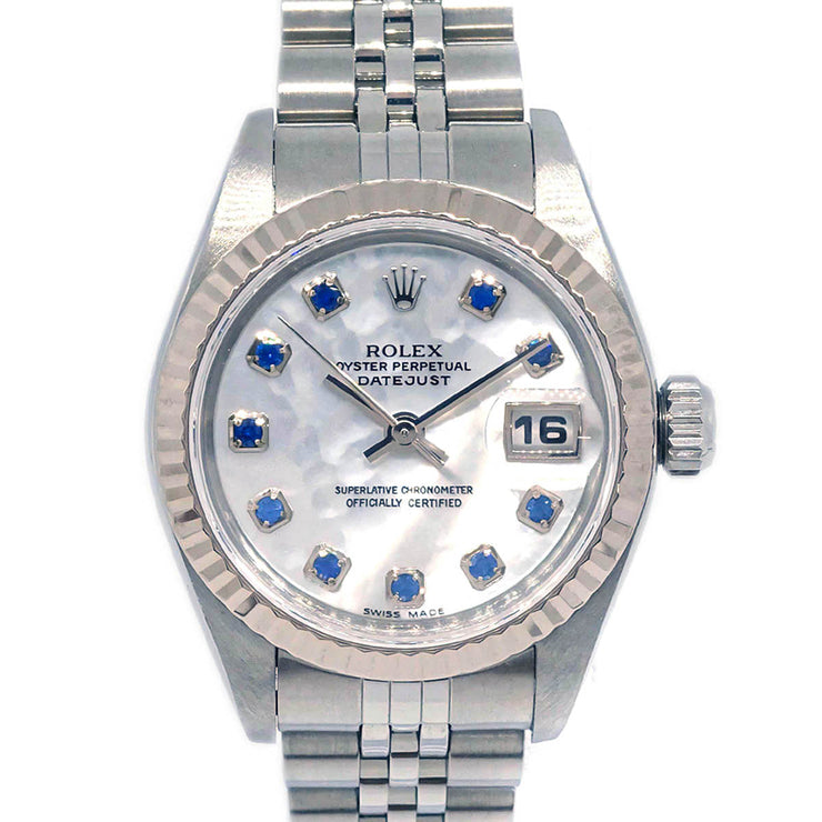 Rolex Ref.79174NGS Oyster Perpetual Datejust 26mm Watch SS Sapphire Shell