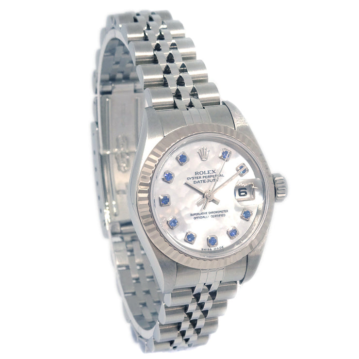 Rolex Ref.79174NGS Oyster Perpetual Datejust 26mm Watch SS Sapphire Shell