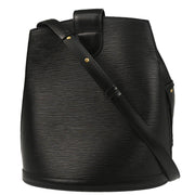 Louis Vuitton 1995 Black Epi Cluny Shoulder Bag M52252