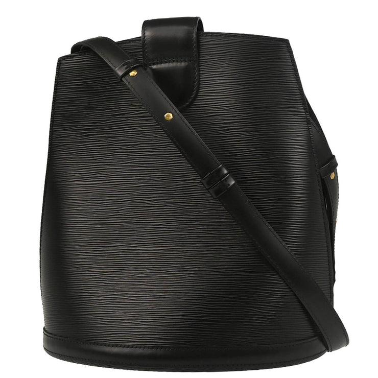 Louis Vuitton 1995 Black Epi Cluny Shoulder Bag M52252